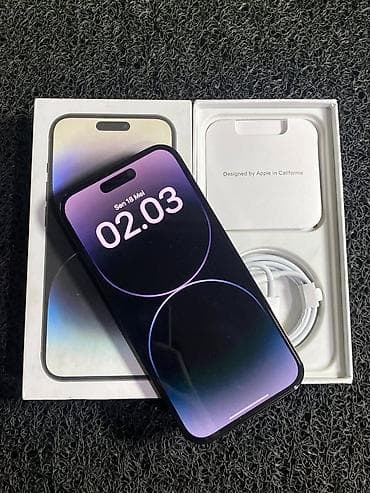 iphone 8 pilus: IPhone 14 Pro, 128 GB, Black Titanium, Zəmanət, Kredit, Face ID — 2