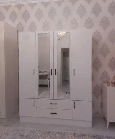 бу кровати: Yeni, Açılan, 4 qapılı Düz dolab, Qarderob, paltar dolabı, Azərbaycan — 28