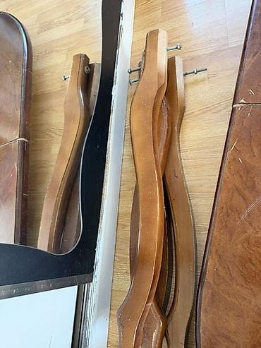 Uzadıla bilən taxta yemək masası (oval) - Material: taxta/şpon üst — 2