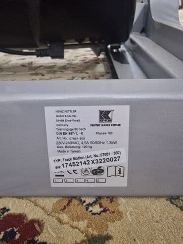 işlənmiş qacış aparatı: Kettler qaçış trenajoru - Brend/model: KETTLER (konsolda marka qeyd — 9