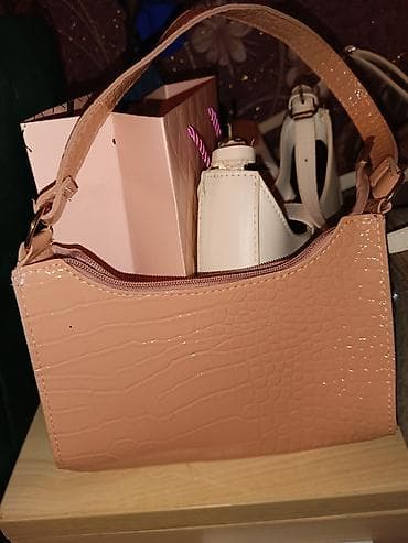 sumqayitda jaket: ( istifade olunmuyub) Şık qadın çantası – kroko naxışlı, parlaq — 2