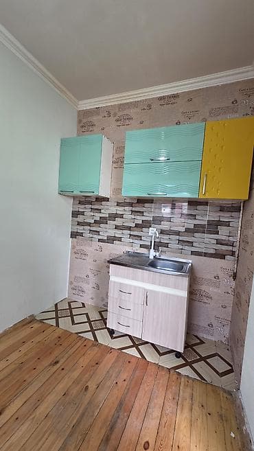 1 otagli evler: 2otaqlı həyət evi – su, qaz, işıq xətləri çəkilmiş - Plan: 1 geniş — 3