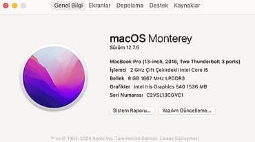 Apple MacBook: Apple MacBook Pro 13" (Space Gray) - Ekran: 13.3" Retina, yüksək — 5