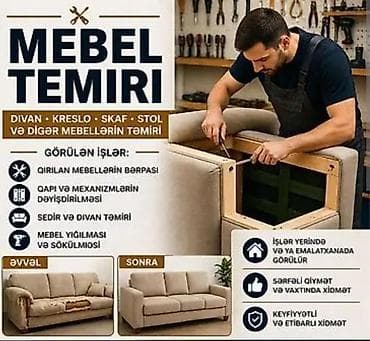 Oturacaq və divan kreslo təmiri Qupqaların dəyişilməsi üzlüklərin — 1