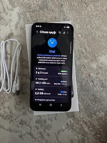 1:1 iphone: Samsung Galaxy A24 4G, 128 GB, rəng - Qara, Face ID — 7