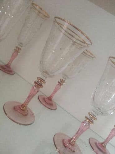 qədimi qab: Qədəhlər, rəng - Çəhrayı, 12 ədədli dəst, 250 ml — 3