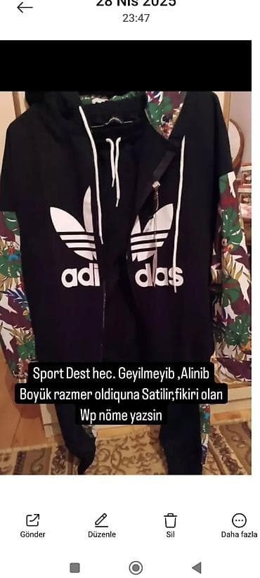 qara kişi ayaqqabıları: İdman dəsti, Adidas, rəng - Qara — 1