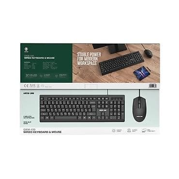 intel core i: Green Lion GKM-100 simli klaviatura və mouse dəsti - Tam ölçülü — 1