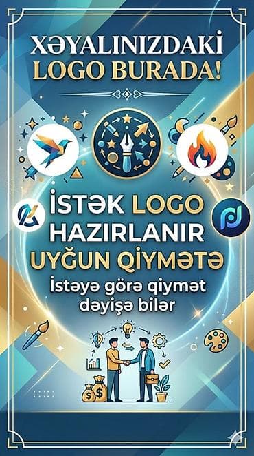 Xəyalınızdakı logo burada! Peşəkar qrafik dizayn xidməti: - İstəyə