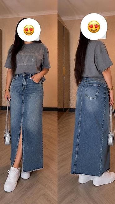 şort: Qadın T‑şörtü – boz rəng, daşlı dizayn - Model: oversize kəsim — 2