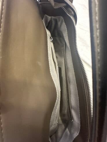 dəri kişi cantaları: Qadın/Unisex çiyin çantası – tünd boz rəng Xüsusiyyətlər: - Yumşaq — 1