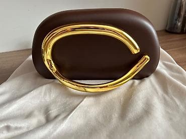 ted baker: Qadın çantası – qəhvəyi mini clutch - Material: hamar teksturalı — 2