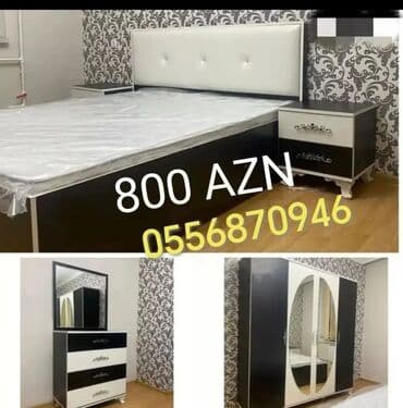 tek termo: İkinəfərlik çarpayı, Dolab, Termo, 2 tumba, Azərbaycan, Yeni — 4