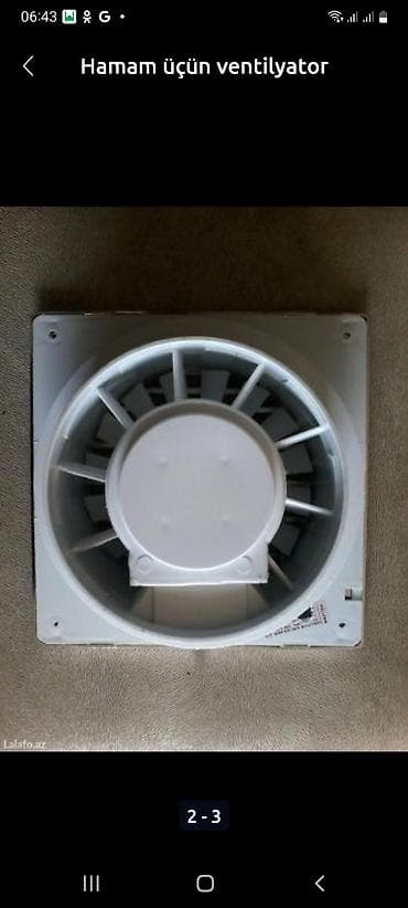 ventilyator satilir: Hamam otağı üçün hava çəkən ventilyator yaxşı vəziyyətdə satılır — 2