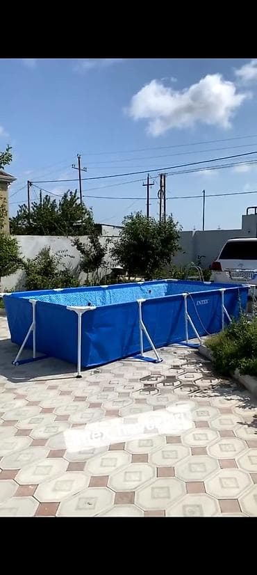 Basen satilir‼️ 200 azn. Uzunluq 4.5 m Eni 2.20 m Dərinlik 84 sm — 1