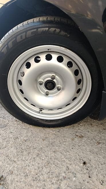 r15 disk teker: Polad disk və təkər komplekti - Ölçü: 195/60 R15 (şin üzərində qeyd — 2