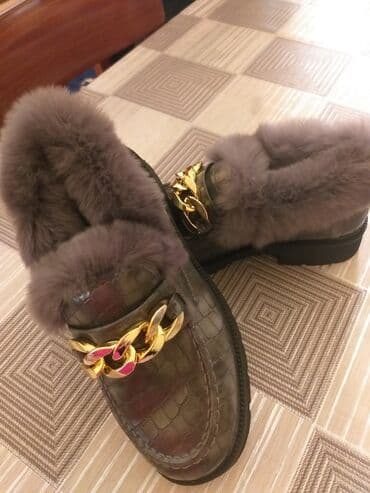 platforma çəkələk: Tuflilər, Ölçü: 36, rəng - Boz, Yeni — 2