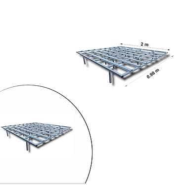 Metal palet – 2,0 m x 0,90 m - Material: qalın divarlı metal/profil