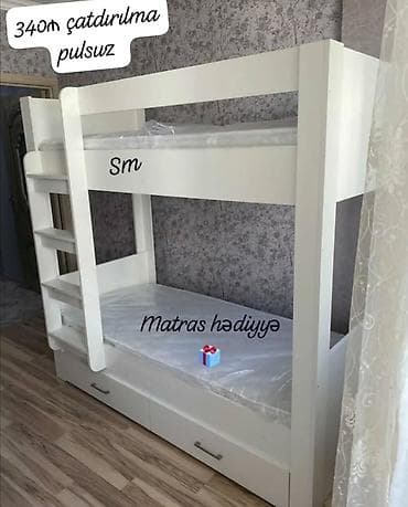 hurrem mebel: Oğlan və qız üçün, Çarpayı, Matras ilə, Siyirməli — 2