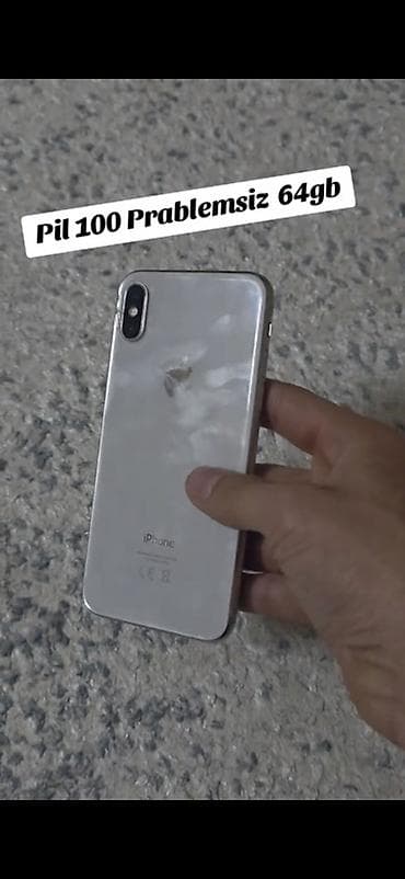 IPhone X, 64 GB, Gümüşü, Face ID