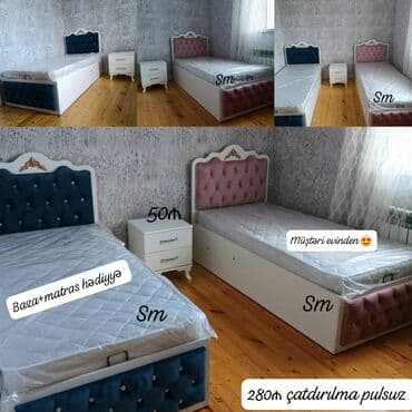 Çarpayılar: Yeni, Təknəfərlik çarpayı, Bazalı, Matras ilə — 3