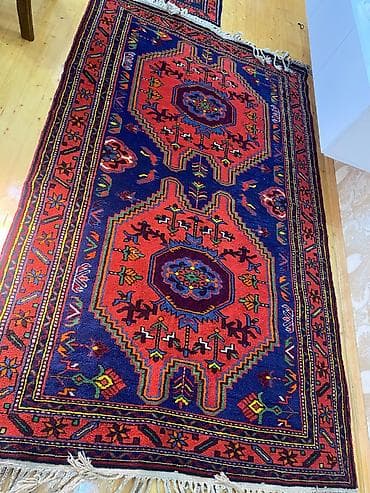 sarlar: Əl toxuması xalça yalniz divardan asilib - Material: təbii yun, qalın — 2