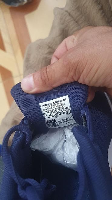 Мужская обувь: Under Armour kişi idman ayaqqabısı - Rəng: tünd göy üst, ağ altlıq - — 5