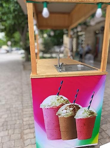 Butkalar, köşklar: Təbii Meyvə Kokteyli köşkü – mobil satış köşkü - Material: taxta — 7