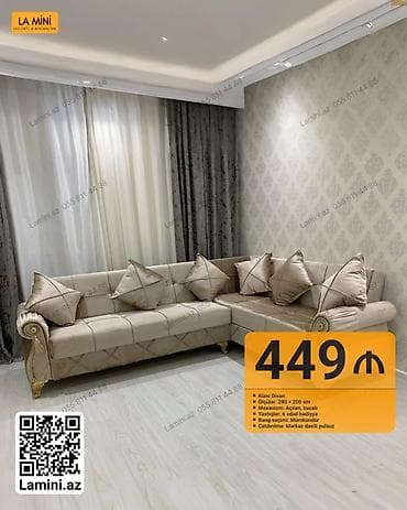 Künc divan – La Mini - Ölçü: 280 x 200 sm - Mexanizm: Açılan, bazalı — 1