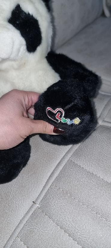 hediyye baglamalari: Məhsul: Panda plyuş oyuncağı - Rəng: klassik qara-ağ - Material — 2