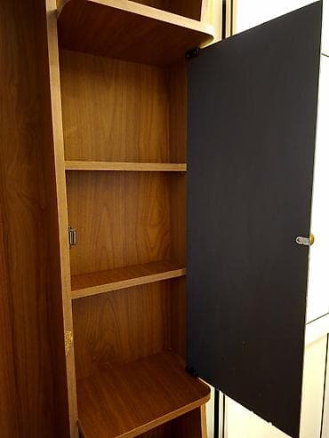 mebel dolablar: İşlənmiş, 2 qapılı, Güzgülü, Qəhvəyi, Digər material, Açılan, Düz dolab — 3