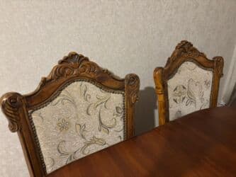 metbex masa: Mətbəx üçün, İşlənmiş, Açılan, Oval masa, 6 stul — 5