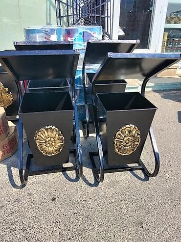 Metall zibil qutuları – dekorativ örtüklü və damlı model - Material