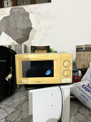 ikinci əl soyuducu satışı: Mikrodalğalı soba Samsung, Ayrıca dayanan, Mikrodalğalar ilə, rəng - Bej, İşlənmiş — 8