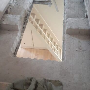 3 eded xoncali taxda qapi lazimdir: Beton deşmə beton kəsmə kesimi boru yerlerinin acilmasi — 25