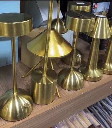 led h4: Masaüstü LED toxunma sensorlu lampa – rəng: Altın 3 rəng işıq 1 ədəd — 1