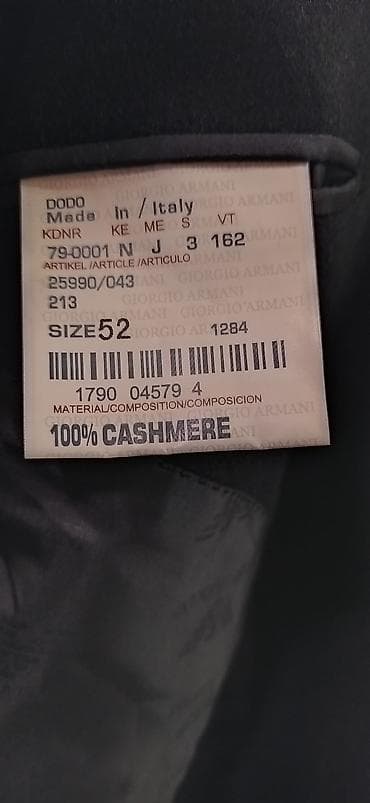 muhafize geyimi: Palto, Giorgio Armani, 6XL, rəng - Qara — 4