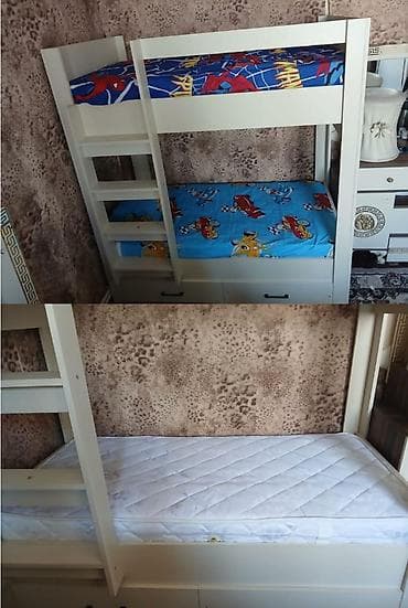Oğlan və qız üçün, Çarpayı, Matras ilə, Siyirməli, MDF — 1