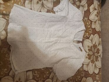 женская блуза в горошек: Ağ rəngli qadın bluzası - Naxış: xırda çoxrəngli nöqtələr (polka-dot) — 2