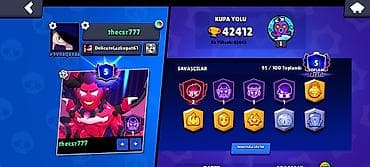 destler: Brawl Stars hesabı – yüksək səviyyəli, güclü tərkib - Kupa: 42,412 — 2
