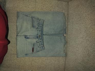 cins ətək: Mavi rəngli uzun cins ətək - Material: klassik denim (cins), açıq — 2