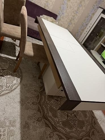 bar stolu: Ideal mdf yemek masası (endırım olacag) - Mexanizm: Ortadan açılıb — 1
