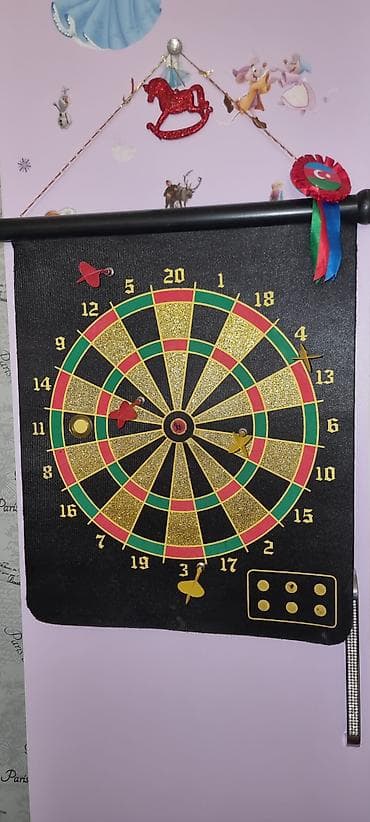 Maqnitli dart taxtası – asma rulon tipli model. - İkitərəfli qara
