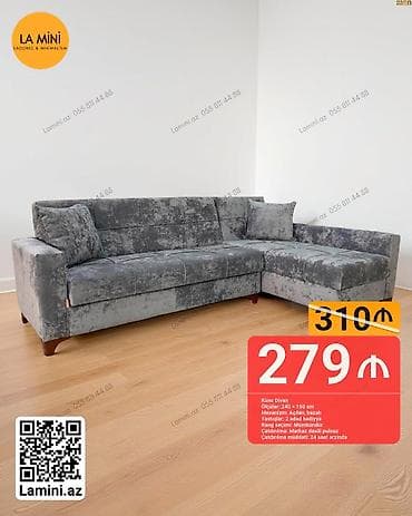 koja divanlar: Künc divan, Açılan, Bazalı, Şəhərdaxili pulsuz çatdırılma — 1