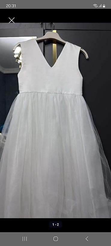 vecerni don: Ağ rəngli qız uşağı üçün ziyafət/libas paltarı. 10-11 yaş - Dizayn — 2