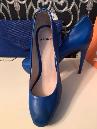 Basanoşka və səndəllər: Tuflilər, Ölçü: 39, rəng - Göy, Yeni — 4