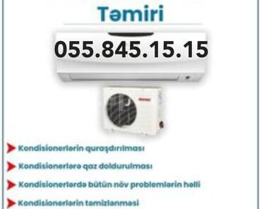 paltar yuyan usta: Hernov kondisionerleri zemanetli temiri sokulub qurasdirilmasi — 1