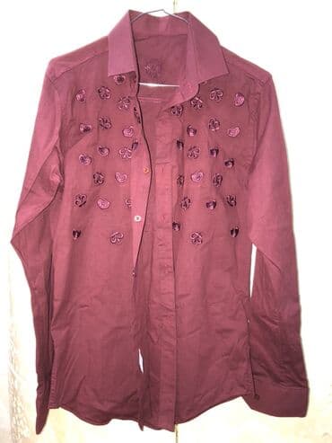 koyneyler: Bordo rəngli uzunqol köynək – MILLION brendi - Klassik yaxalıq — 4