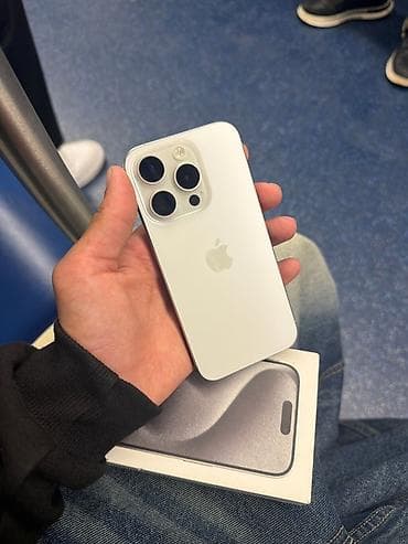 balaca iphone: IPhone 15 Pro, White Titanium — 1