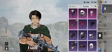 rog ally x: PUBG Mobile hesabı – Levi (Attack on Titan) xarakter görünüşü ilə — 5